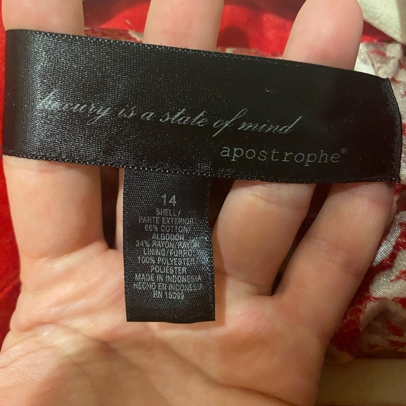 Red elegant jacket/blazer Apostrophe - Picture 4 of 4